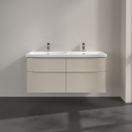 Тумба під раковину Villeroy & Boch Subway 3.0 127,2х57,6 см ДСП/алюміній сірий кашемір/монохром C568L2VN