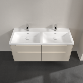 Тумба під раковину Villeroy & Boch Subway 3.0 127,2х57,6 см ДСП/алюміній сірий кашемір/монохром C568L2VN