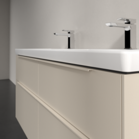 Тумба під раковину Villeroy & Boch Subway 3.0 127,2х57,6 см ДСП/алюміній сірий кашемір/монохром C568L2VN