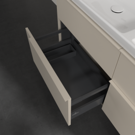 Тумба під раковину Villeroy & Boch Subway 3.0 127,2х57,6 см ДСП/алюміній сірий кашемір/монохром C568L2VN