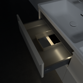 Тумба під раковину Villeroy & Boch Subway 3.0 127,2х57,6 см ДСП/алюміній сірий кашемір/монохром C568L2VN