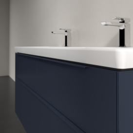 Тумба під раковину Villeroy & Boch Subway 3.0 127,2х57,6 см ДСП/алюміній морський синій/монохром C568L2VQ