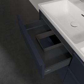 Тумба під раковину Villeroy & Boch Subway 3.0 127,2х57,6 см ДСП/алюміній морський синій/монохром C568L2VQ