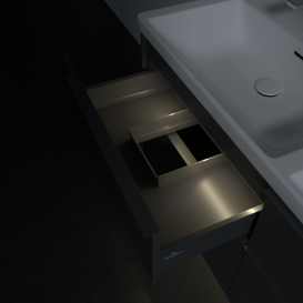 Тумба под раковину Villeroy & Boch Subway 3.0 127,2х57,6 см ДСП/алюминий графит/монохром C568L2VR