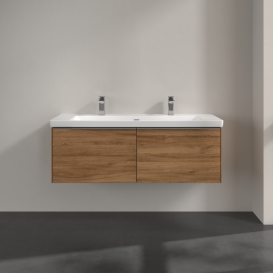 Тумба под раковину Villeroy & Boch Subway 3.0 127,2х42,9 см ДСП/алюминий дуб канзас C601L0RH