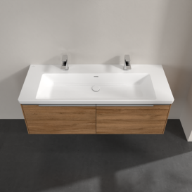 Тумба под раковину Villeroy & Boch Subway 3.0 127,2х42,9 см ДСП/алюминий дуб канзас C601L0RH