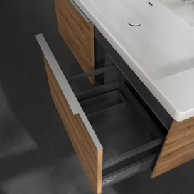 Тумба под раковину Villeroy & Boch Subway 3.0 127,2х42,9 см ДСП/алюминий дуб канзас C601L0RH