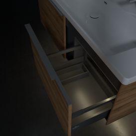 Тумба под раковину Villeroy & Boch Subway 3.0 127,2х42,9 см ДСП/алюминий дуб канзас C601L0RH