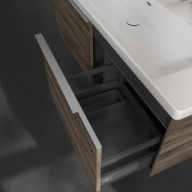 Тумба под раковину Villeroy & Boch Subway 3.0 127,2х42,9 см ДСП/алюминий дуб каменный C601L0RK