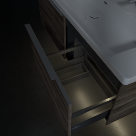 Тумба под раковину Villeroy & Boch Subway 3.0 127,2х42,9 см ДСП/алюминий дуб каменный C601L0RK