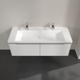 Тумба под раковину Villeroy & Boch Subway 3.0 127,2х42,9 см ДСП/алюминий бриллиантовый белый C601L0VE