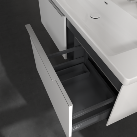 Тумба под раковину Villeroy & Boch Subway 3.0 127,2х42,9 см ДСП/алюминий бриллиантовый белый C601L0VE