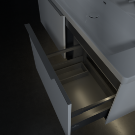 Тумба под раковину Villeroy & Boch Subway 3.0 127,2х42,9 см ДСП/алюминий чистый белый C601L0VF