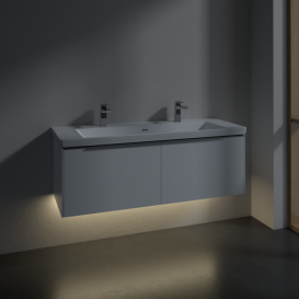 Тумба под раковину Villeroy & Boch Subway 3.0 127,2х42,9 см ДСП/алюминий чистый белый C601L0VF