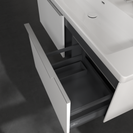 Тумба под раковину Villeroy & Boch Subway 3.0 127,2х42,9 см ДСП/алюминий чистый белый C601L0VF