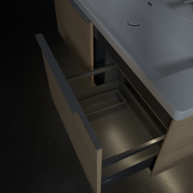 Тумба под раковину Villeroy & Boch Subway 3.0 127,2х42,9 см ДСП/алюминий дуб северный C601L0VJ