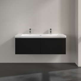 Тумба під раковину Villeroy & Boch Subway 3.0 127x42,9 см ДСП/алюміній чорний вулкан C601L0VL