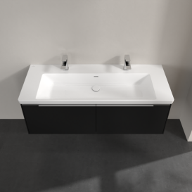 Тумба під раковину Villeroy & Boch Subway 3.0 127x42,9 см ДСП/алюміній чорний вулкан C601L0VL