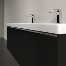 Тумба під раковину Villeroy & Boch Subway 3.0 127x42,9 см ДСП/алюміній чорний вулкан C601L0VL