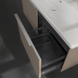 Тумба под раковину Villeroy & Boch Subway 3.0 127,2х42,9 см ДСП/алюминий тауп C601L0VM