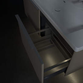 Тумба под раковину Villeroy & Boch Subway 3.0 127,2х42,9 см ДСП/алюминий тауп C601L0VM