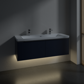 Тумба под раковину Villeroy & Boch Subway 3.0 127,2х42,9 см ДСП/алюминий морской синий C601L0VQ