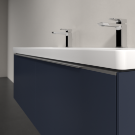 Тумба под раковину Villeroy & Boch Subway 3.0 127,2х42,9 см ДСП/алюминий морской синий C601L0VQ