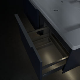 Тумба под раковину Villeroy & Boch Subway 3.0 127,2х42,9 см ДСП/алюминий морской синий C601L0VQ