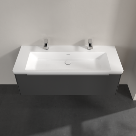 Тумба под раковину Villeroy & Boch Subway 3.0 127,2х42,9 см ДСП/алюминий графит C601L0VR