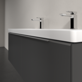 Тумба под раковину Villeroy & Boch Subway 3.0 127,2х42,9 см ДСП/алюминий графит C601L0VR