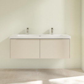 Тумба под раковину Villeroy & Boch Subway 3.0 127,2х42,9 см ДСП/алюминий серый кашемир/монохром C601L2VN