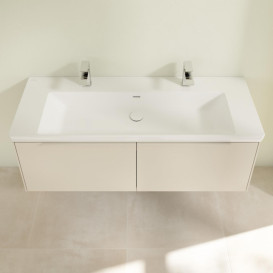 Тумба под раковину Villeroy & Boch Subway 3.0 127,2х42,9 см ДСП/алюминий серый кашемир/монохром C601L2VN