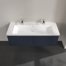 Тумба под раковину Villeroy & Boch Subway 3.0 127,2х42,9 см ДСП/алюминий морской синий/монохром C601L2VQ