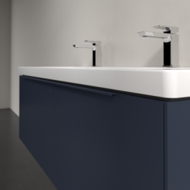 Тумба под раковину Villeroy & Boch Subway 3.0 127,2х42,9 см ДСП/алюминий морской синий/монохром C601L2VQ