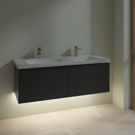 Тумба под раковину Villeroy & Boch Subway 3.0 127,2х42,9 см ДСП/алюминий графит/монохром C601L2VR