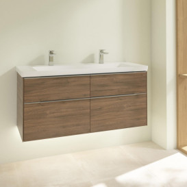 Тумба під раковину Villeroy & Boch Subway 3.0 127,7х57,6 см ДСП/алюміній дуб аризона C602L0VH