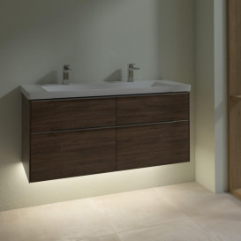 Тумба під раковину Villeroy & Boch Subway 3.0 127,7х57,6 см ДСП/алюміній дуб аризона C602L0VH