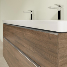 Тумба під раковину Villeroy & Boch Subway 3.0 127,7х57,6 см ДСП/алюміній дуб аризона C602L0VH