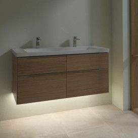 Тумба під раковину Villeroy & Boch Subway 3.0 127,2х57,6 см ДСП/алюміній дуб північний C602L0VJ