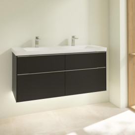 Тумба під раковину Villeroy & Boch Subway 3.0 127,2х57,6 см ДСП/алюміній чорний вулкан C602L0VL