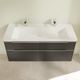 Тумба під раковину Villeroy & Boch Subway 3.0 127,2х57,6 см ДСП/алюміній чорний вулкан C602L0VL