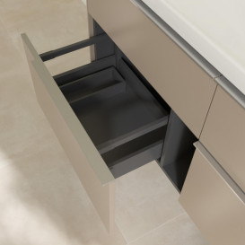 Тумба под раковину Villeroy & Boch Subway 3.0 127,2х57,6 см ДСП/алюминий тауп C602L0VM