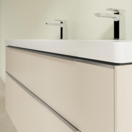 Тумба під раковину Villeroy & Boch Subway 3.0 127,2х57,6 см ДСП/алюміній сірий кашемир C602L0VN