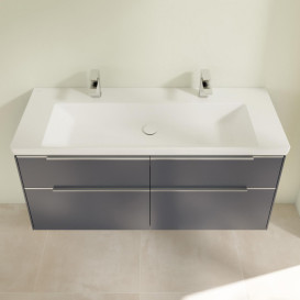 Тумба под раковину Villeroy & Boch Subway 3.0 127,2х57,6 см ДСП/алюминий морской синий C602L0VQ