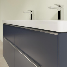 Тумба под раковину Villeroy & Boch Subway 3.0 127,2х57,6 см ДСП/алюминий морской синий C602L0VQ