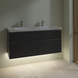 Тумба під раковину Villeroy & Boch Subway 3.0 127,2х57,6 см ДСП/алюміній графіт C602L0VR