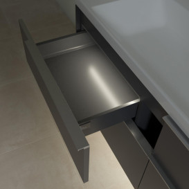 Тумба під раковину Villeroy & Boch Subway 3.0 127,2х57,6 см ДСП/алюміній графіт C602L0VR