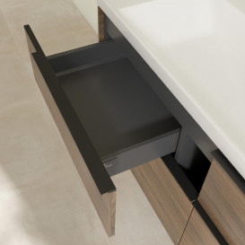 Тумба под раковину Villeroy & Boch Subway 3.0 127,2х57,6 см ДСП/алюминий дуб аризона/черный вулкан C602L1VH