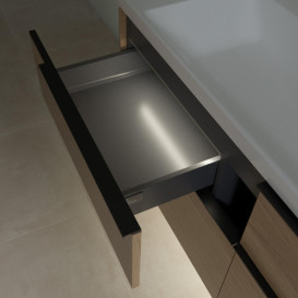 Тумба под раковину Villeroy & Boch Subway 3.0 127,2х57,6 см ДСП/алюминий дуб северный/черный вулкан C602L1VJ