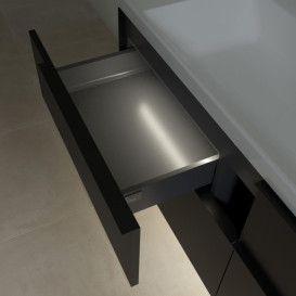 Тумба под раковину Villeroy & Boch Subway 3.0 127,2х57,6 см ДСП/алюминий черный вулкан/черный вулкан C602L1VL